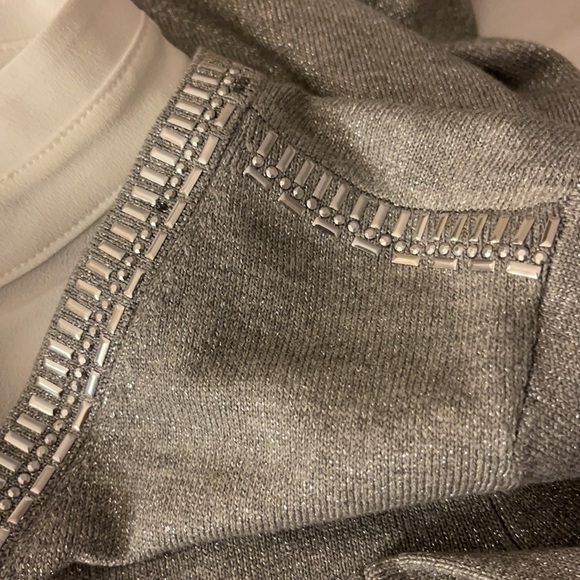Karl Lagerfeld twofer top silver Medium - Picture 5 of 8